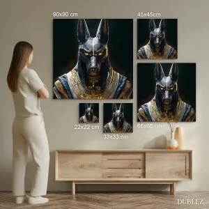 Drevený obraz - egyptský boh Anubis