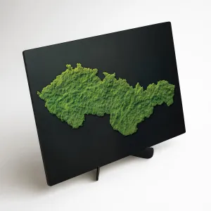 Obraz - Mapa Československa s efektom machu