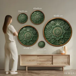 Mandala na stenu - Smaragd