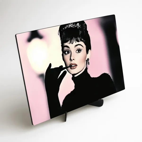 Drevený obraz - Audrey Hepburn