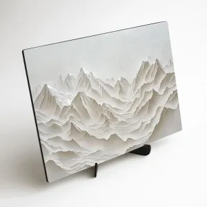 Biely obraz - Minimalistické hory