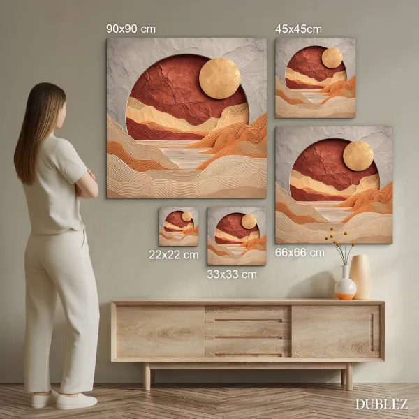 Drevený obraz - Piesočné slnko