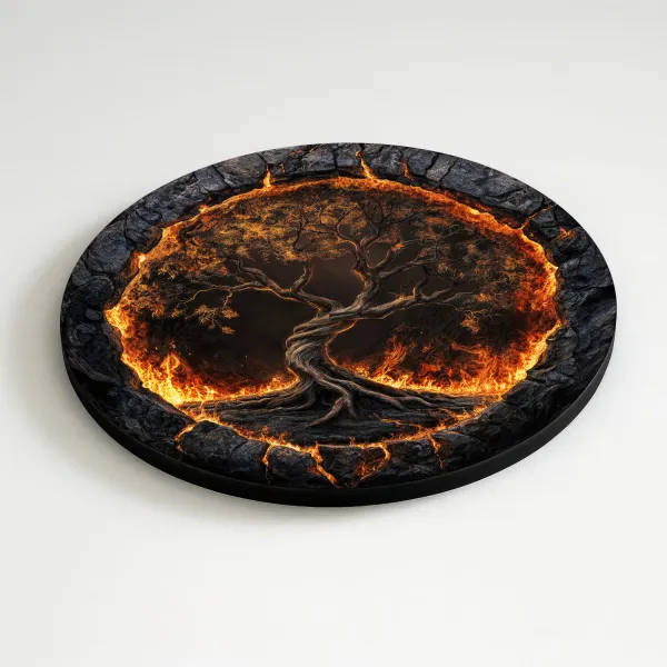 Drevený strom života na stenu - Volcanic 