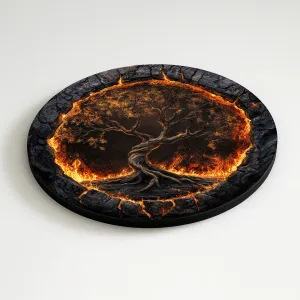 Drevený strom života na stenu - Volcanic 