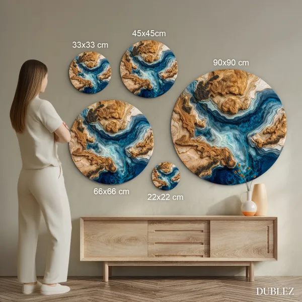 Imitácia epoxidového obrazu - Dotyk oceánu