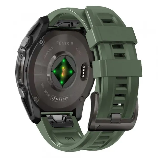 Tech-Protect Silicone remienok na Garmin Fenix 5S / 5S Plus / 6S / 6S Pro / 7S / 8 43mm, military green