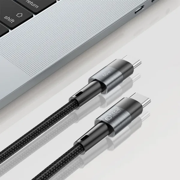 Tech-Protect Ultraboost kábel USB-C / USB-C PD 60W 3A 0.5m, čierny