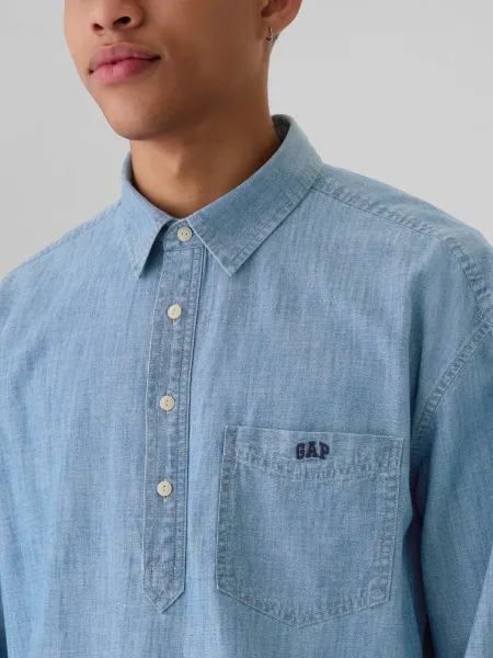 GAP  Pánska Chambray košeľa s logom 543170-00 Veľkosť: M