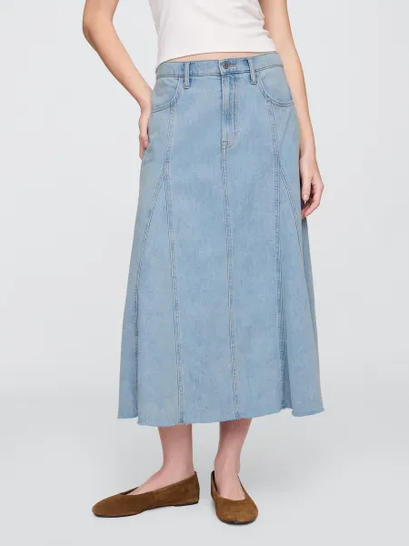 GAP  Dámska džínsová maxi sukne UltraSoft 744427-00 Veľkosť: 27