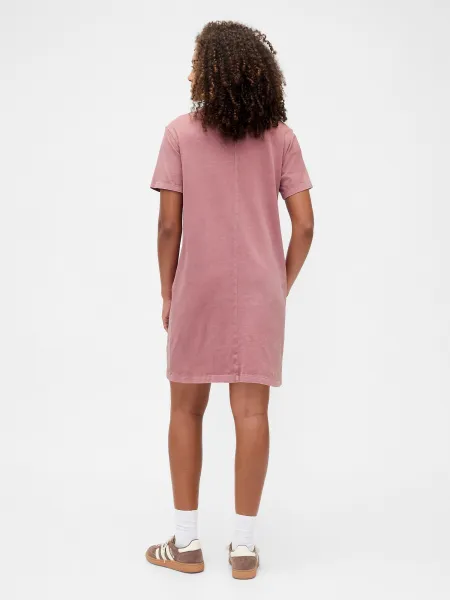 GAP V-FRCH LOGO TEE DRESS Dámske šaty, ružová, veľkosť