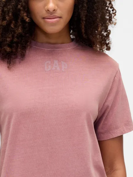 GAP V-FRCH LOGO TEE DRESS Dámske šaty, ružová, veľkosť