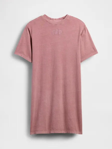 GAP V-FRCH LOGO TEE DRESS Dámske šaty, ružová, veľkosť