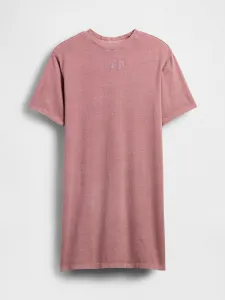 GAP V-FRCH LOGO TEE DRESS Dámske šaty, ružová, veľkosť