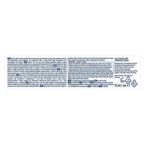 Oral-B 3D White Luxe Perfection bieliaca zubná pasta Cool Peppermint 75 ml