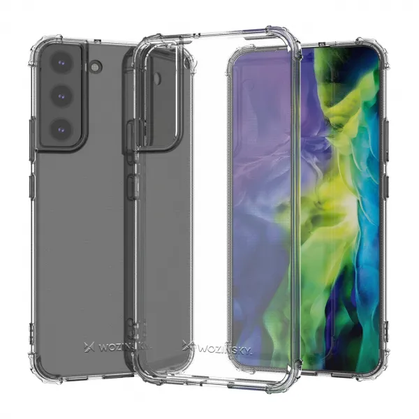 MG Anti Shock Military silikónový kryt na Samsung Galaxy S22 Plus, priesvitný