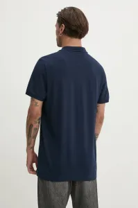 Bavlnené polo tričko Tommy Jeans pánske, tmavomodrá farba, jednofarebné, DM0DM20676