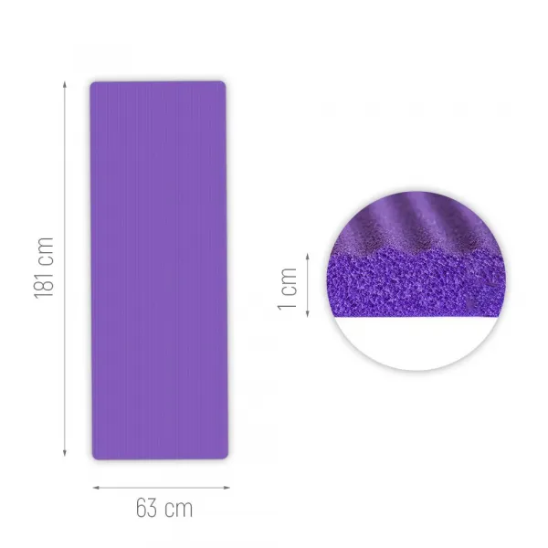 MG Gymnastic Yoga Premium protišmyková podložka na cvičenie 10mm + obal, čierna (WNSP-BLAC)