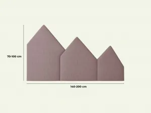 Čalúnený panel na stenu HORY z látky BOUCLÉ ​​- ľavá strana Zvoľte farbu: Hnedá, Zvoľte rozmer: 100x200 cm, Uchytenie na stenu: So samolepiacim suchý…
