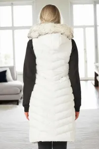 Z9684 DEWBERRY WOMEN'S VEST-WHITE