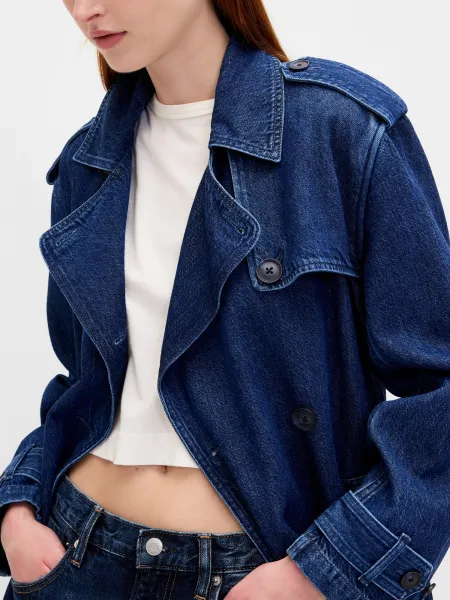 GAP  Dámská Oversize džínový trenčkot UltraSoft 804078-00 Veľkosť: M