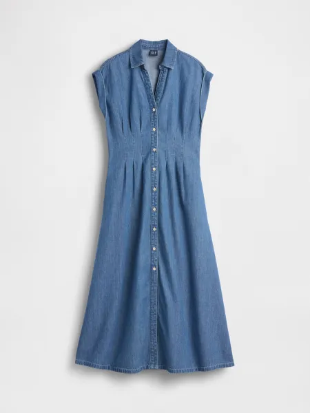 GAP Denim Midi Dress with Pockets - Ladies