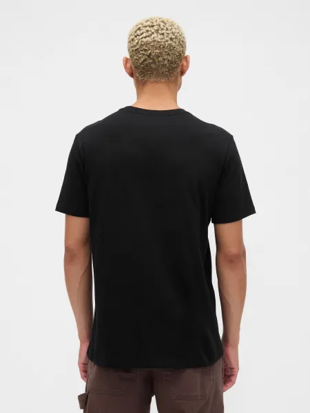 GAP V-FRCH MINI LOGO TEE Pánske tričko, čierna, veľkosť