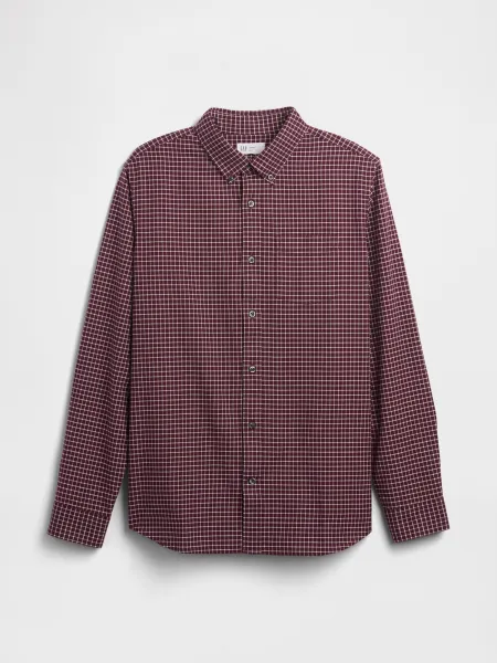 GAP V-LS STANDARD OXFORD Pánska košeľa, červená, veľkosť