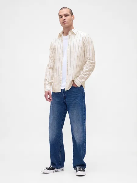 GAP  Pánska košeľa Oxford Shirt 619568-35 Veľkosť: M