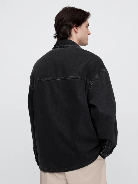 GAP  Pánská Oversize džínová košilová bunda SuperSoft 744565-00 Veľkosť: M