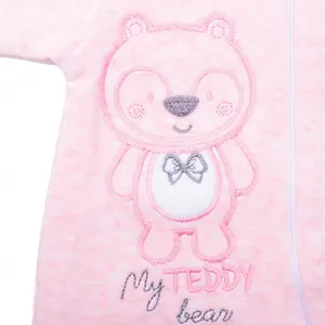 Dojčenský semiškový overal s kapucňou New Baby Sweetheart ružový 62 (3-6m)