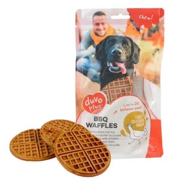 DUVO+ Kuracie vafle pre psov s príchuťou BBQ 7,6cm 8ks/270g