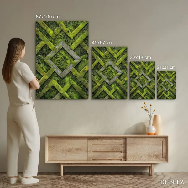 Nástenná dekorácia - Geometrické machy