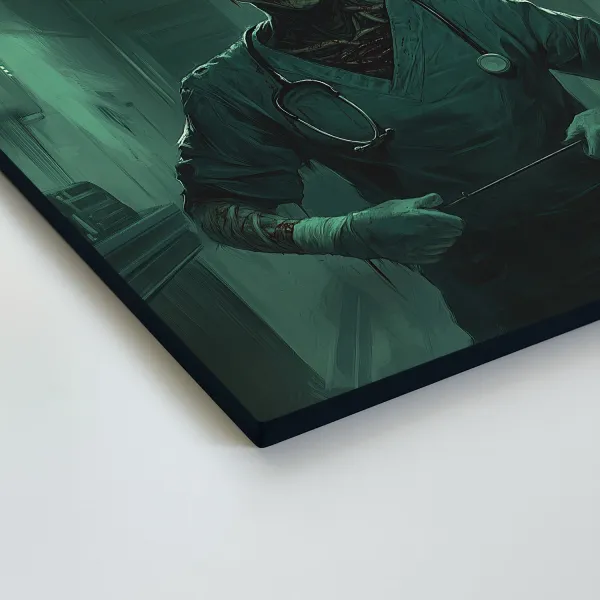 Dark art obraz z dreva - Doktor