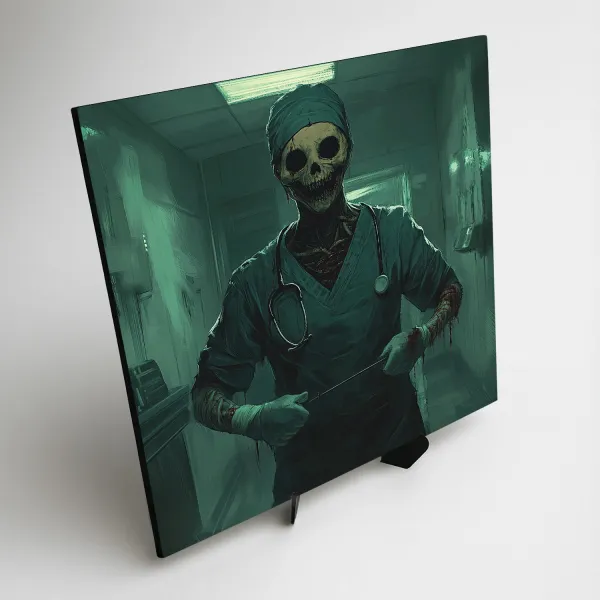 Dark art obraz z dreva - Doktor