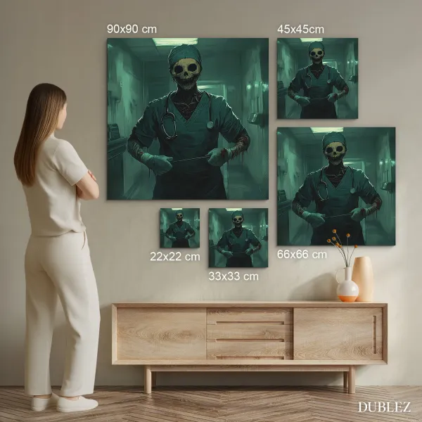 Dark art obraz z dreva - Doktor