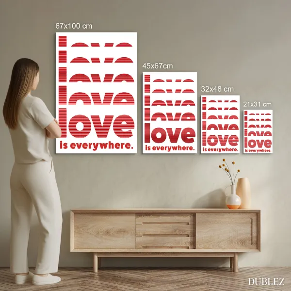 Moderný obraz s nápisom - Love is everywhere