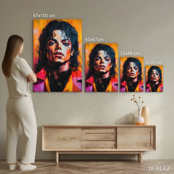 Farebný pop art portrét - Michael Jackson