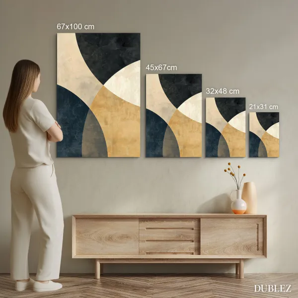 Abstraktné umenie na dreve - Contrast