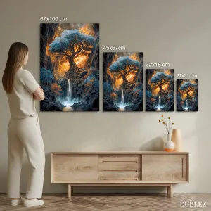 Drevený obraz stromu života - Spomienky predkov