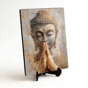 Drevený obraz - Buddha