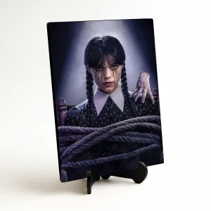Drevený obraz - Wednesday Addams