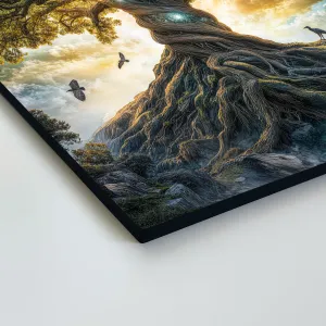 Drevený obraz stromu života - Yggdrasil