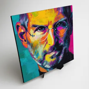 Farebný pop-art portrét na stenu - Steve Jobs
