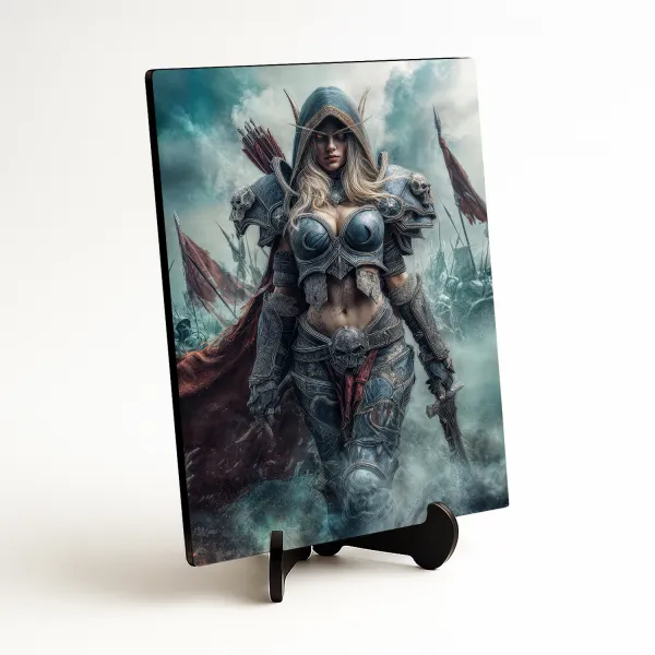 Drevený obraz z hry WoW - Bojovníčka Sylvanas