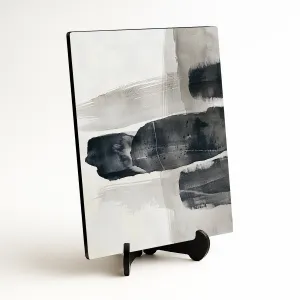 Abstraktný obraz na dreve - Ink balance