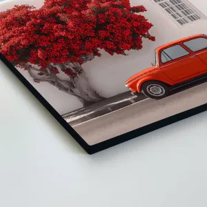 Drevený retro obraz - Auto