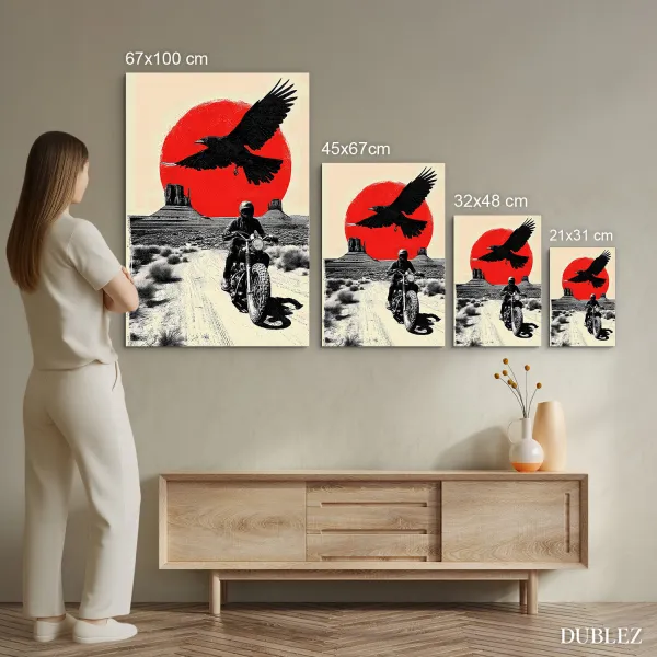 Retro plagát na dreve - Rebélia na cestách