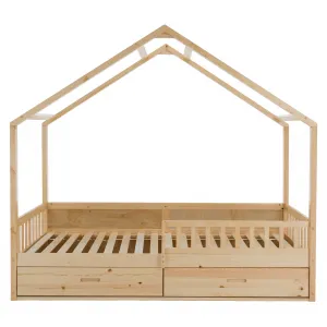 Montessori posteľ, 90x200, prírodná, masív, BIANKA
