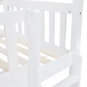 Montessori poschodová posteľ, biela, VENITA TYP 2