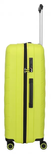 Veľký škrupinový kufor na kolieskach Travelite Burano L Apple green